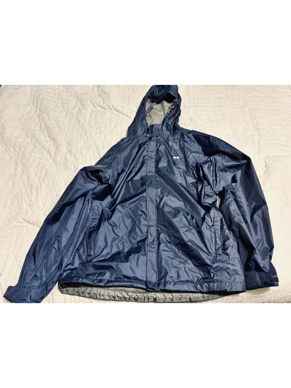 Koppen Waterproof Hooded Jacket Mens Medium Navy Blue Lightweight Rain Shell